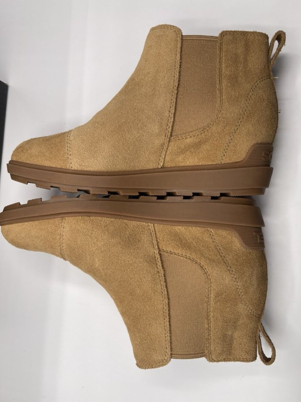 Sorel Women's Evie II Chelsea Boots Womens Size 8 Caribou Buff Gum Leather Suede - Picture 9 of 16